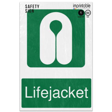 Picture of Lifejacket Safe Condition Adhesive Vinyl Sign