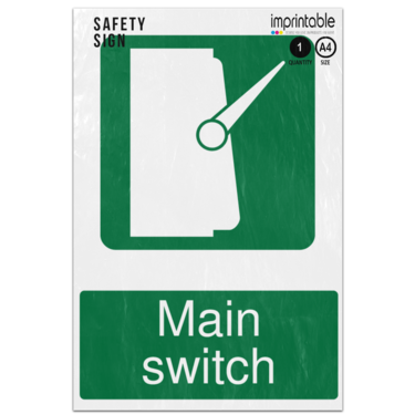 Picture of Main Switch Safe Condition Adhesive Vinyl Sign