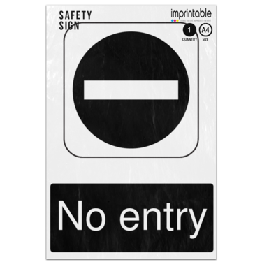 Picture of No Entry Information Adhesive Vinyl Sign
