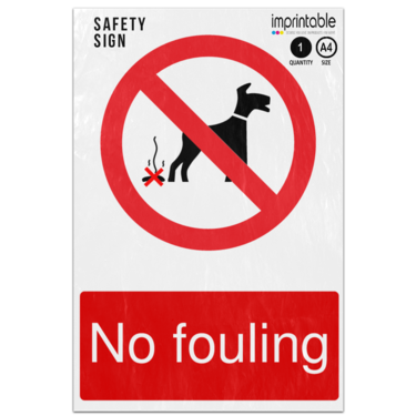 Picture of No Fouling Prohibition Adhesive Vinyl Sign