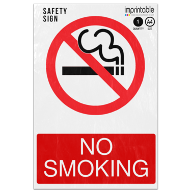 Picture of No Smoking Mandatory Adhesive Vinyl Sign