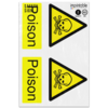 Picture of Poison Warning Adhesive Vinyl Sign