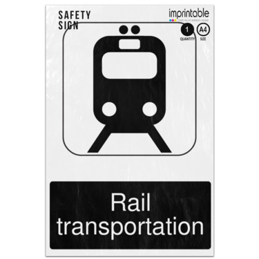 Picture of Rail Transportation Information Adhesive Vinyl Sign