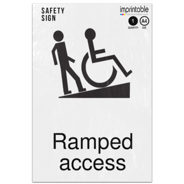 Picture of Ramped Access Dda Compliant Adhesive Vinyl Sign