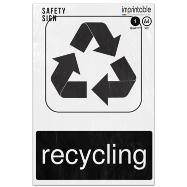 Picture of Recycling Information Adhesive Vinyl Sign