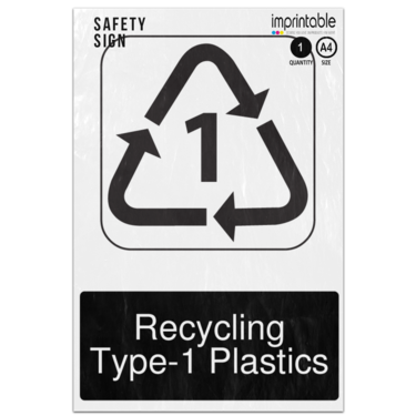 Picture of Recycling Type 1 Plastics Mandatory Adhesive Vinyl Sign