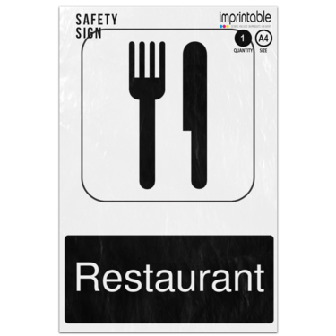 Picture of Restaurant Information Adhesive Vinyl Sign