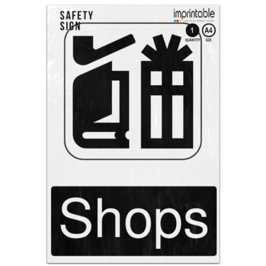 Picture of Shops Information Adhesive Vinyl Sign