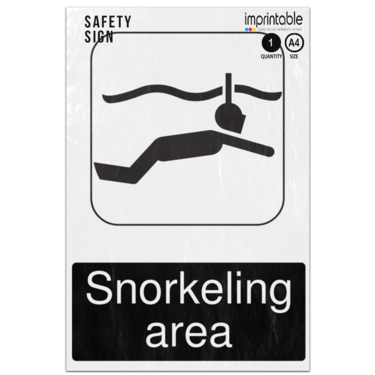Picture of Snorkeling Area Information Adhesive Vinyl Sign