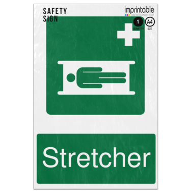 Picture of Stretcher Safe Condition Adhesive Vinyl Sign