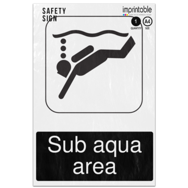 Picture of Sub Aqua Area Information Adhesive Vinyl Sign