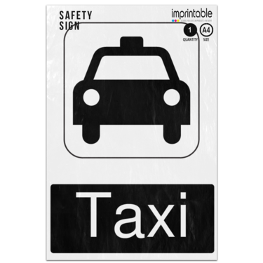 Picture of Taxi Information Adhesive Vinyl Sign