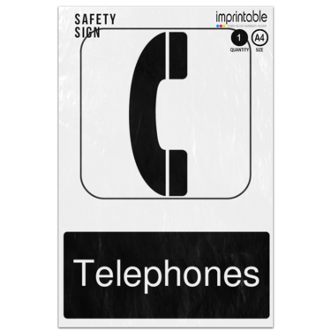 Picture of Telephones Information Adhesive Vinyl Sign