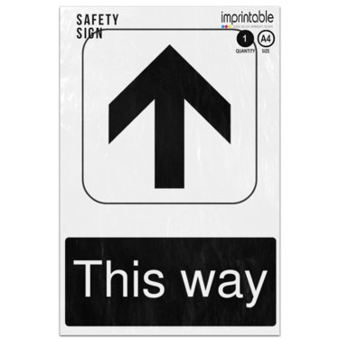Picture of This Way Up Arrow Information Adhesive Vinyl Sign