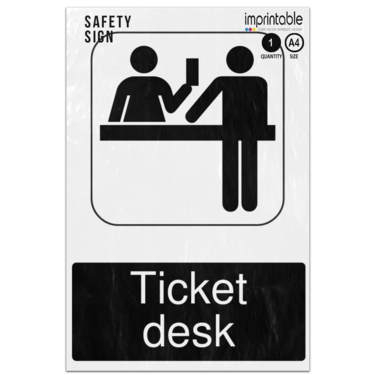 Picture of Ticket Desk Information Adhesive Vinyl Sign