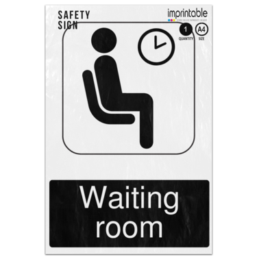Picture of Waiting Room Information Adhesive Vinyl Sign