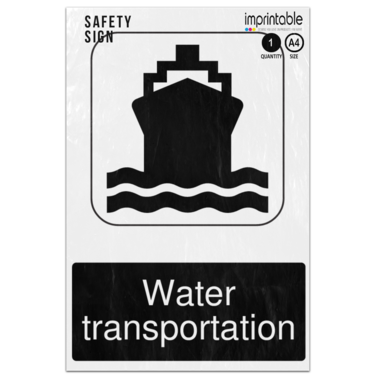 Picture of Water Transportation Information Adhesive Vinyl Sign
