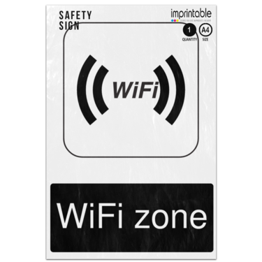 Picture of Wifi Zone Information Adhesive Vinyl Sign