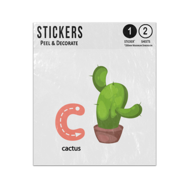 Picture of Alphabet Letter C Cactus Preschool Hand Writing Practise Sticker Sheets Twin Pack