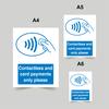 Picture of Contactless And Card Payments Only Please Universal Symbol Adhesive Vinyl Sign