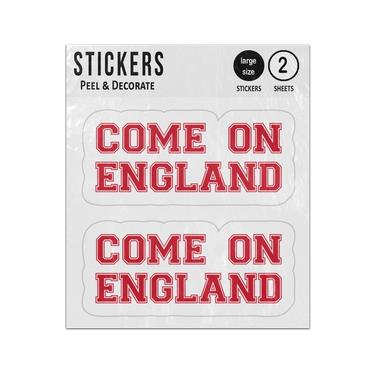 Picture of Coming On England Football Song Chant Sticker Sheet Twin Pack