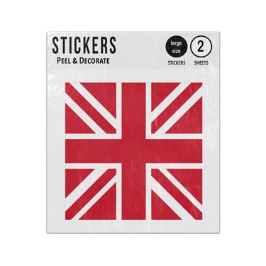 Picture of England Football All Red And White Union Jack Modern Sticker Sheet Twin Pack