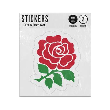 Picture of English Rose Flower England Emblem Symbol Sticker Sheet Twin Pack