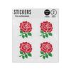Picture of English Rose Flower England Emblem Symbol Sticker Sheet Twin Pack