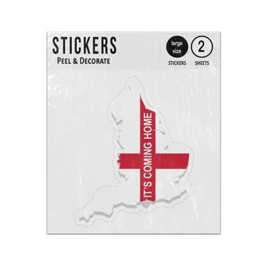 Picture of Its Coming Home Football Map Of England Georges Cross Sticker Sheet Twin Pack