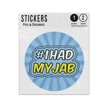Picture of Hash Tag I Had My Jab Sticker Sheets Twin Pack