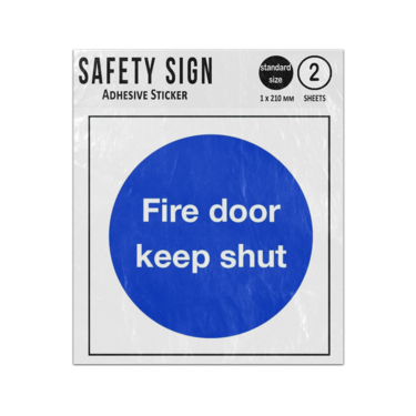 Picture of Fire Door Keep Shut Building Safety Regulation Adhesive Vinyl Signs Twin Pack