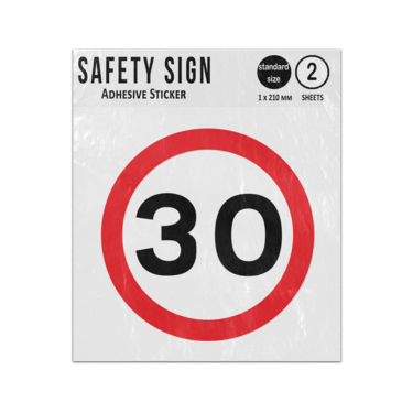 Picture of 30 Mph Thirty Red Circular Maximum Speed Limit Department Of Transport 670 40 Vinyl Sign