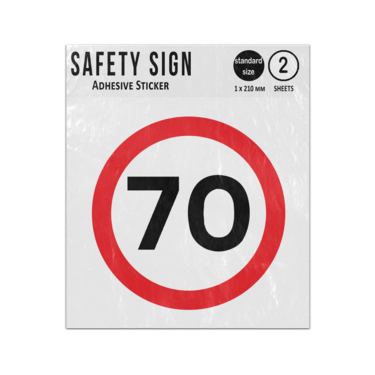 Picture of 70 Mph Seventy Red Circular Maximum Speed Limit Department Of Transport 670 40 Vinyl Sign