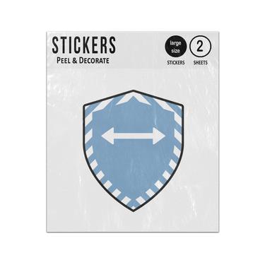 Picture of Distance Aware Shield Blue Bedistanceaware Hashtag Bevan Commission Uk Governments Sticker Sheets Twin Pack