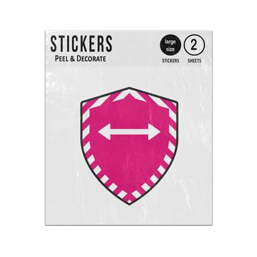 Picture of Distance Aware Shield Pink Bedistanceaware Hashtag Bevan Commission Uk Governments Sticker Sheets Twin Pack