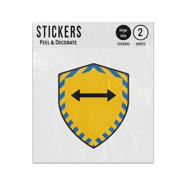 Picture of Distance Aware Shield RNIB Yellow Bedistanceaware Hashtag Bevan Commission Uk Governments Sticker Sheets Twin Pack