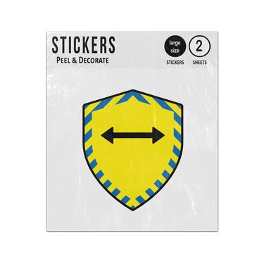 Picture of Distance Aware Shield Yellow Bedistanceaware Hashtag Bevan Commission Uk Governments Sticker Sheets Twin Pack
