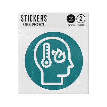 Picture of High Temperature Symptom Health Icon Sticker Sheets Twin Pack