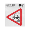 Picture of Caution Blind Spot Cyclist Please Take Care Warning Red Triangle Cycling Vinyl Sign