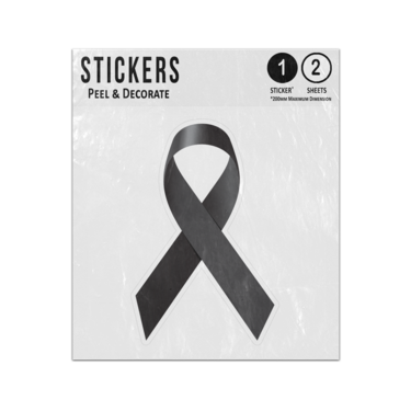 Picture of Queen Elizabeth Black Ribbon Symbol Doodle Death Tribute Sticker Sheets Twin Pack