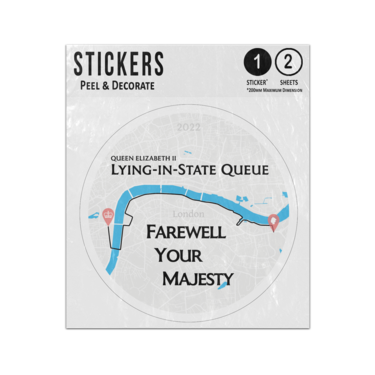 Picture of Queen Elizabeth Lying In State Queue Farewell Your Majesty Sticker Sheets Twin Pack