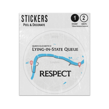 Picture of Queen Elizabeth Lying In State Queue Respect Westminster Hall Sticker Sheets Twin Pack