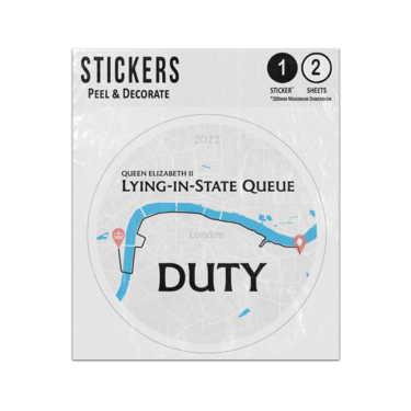 Picture of Queen Elizabeth Lying In State Queue Duty Westminster Hall Sticker Sheets Twin Pack