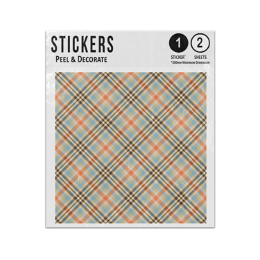 Picture of Checkered Plaid Seamless Pattern Flat Fabric Design Sticker Sheets Twin Pack